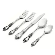 Oneida Louisiana 45 Piece Fine Flatware Set 18/10 Stainless Steel Service 8 Silv