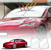 X-CAR Windscreen Sun Shade fo Tesla Model 3 Highland 2023-2025 Blocks UV Rays Foldable Custom Sun Visor Protector