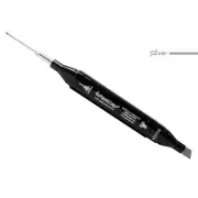 2 PACK FASTCAP DOUBLE SIDED SILVER FINE POINT & THICK TIP LONG NOSE MARKER