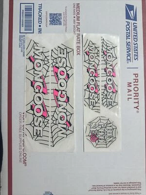 NOS OLD SCHOOL MONGOOSE Series BMX Bike Bicycle Sticker Decal Pink