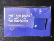 Stand Up to Jewish Hate Hash-Tag Blue Square Magnet Back Lapel Pin NEW SEALED!!!