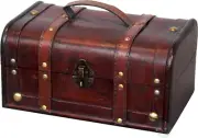 (Tm Decorative Treasure Box - Small Wooden Trunk Chest Size: 11" X 7" X 5.5"