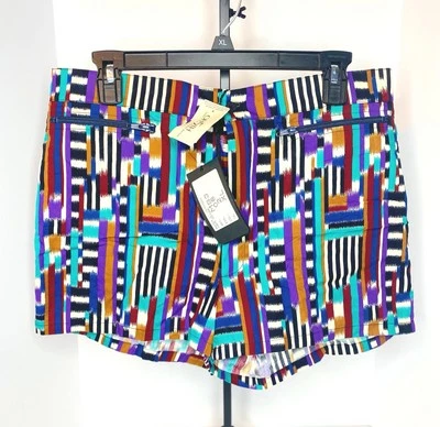 MISSONI’S funky color block printed men shorts , italian designer size XL NWT