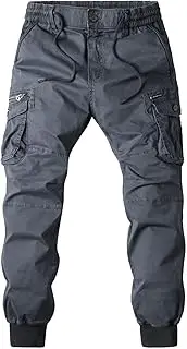[Generic] Tactical Pants for Women Men Unisex Slim Fit Work Cargo Jogger Pants Zipper Multi Pockets Lightweight Hiking Joggers
