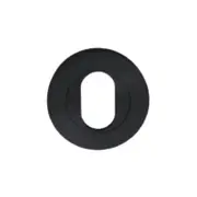 Zanda 55mm Diameter Matt Black Round Oval Escutcheon