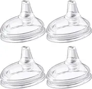 4 Pieces Baby Bottle Nipples Baby Spout Nipples Variable Flow Baby Nipples Silicone Spout Nipples for Wide-Neck Baby Bottle with Diameter of 7 cm, Fits for Babies over 6 Months Old, Duckbill Cross