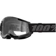 100-PERCENT STRATA 2 JUNIOR GOGGLE BLACK CLEAR LENS