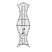 Creative Grids Machine Quilting and Sewing Ruler Tool Elvira Template CGRQTA6