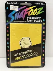 Vintage Snafooz Foam Puzzle Cube 90’s Yellow New in package