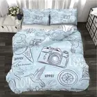 Camera Straight 3D Printing Duvet Quilt Doona Covers Pillow Case Bedding Sets