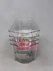 Set of 4 Smart Design Stackable Clear Refrigerator Storage Bin 5" x 5" x 15"