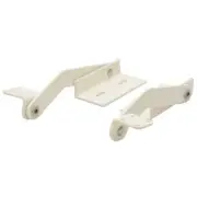 Bryant Boat Bolster Seat Brackets | 7 7/8 Inch White (Set of 2)