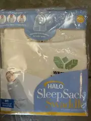 HALO® SleepSack® Swaddle 3 Way Cream Hospital Logo NEW 100 Percent Cotton