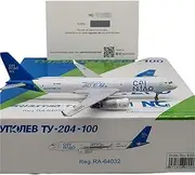 Pre-Built Model Aircraft 1:400 11CM Luxury Scale Aircraft Collectible Model for Cainiao Cargo Tu-204-100C RA-64032 Static Display Airplanes Miniature Airplane Model