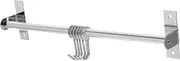 BUGUUYO Stainless Steel No Punch Wall Hanging Rack Multifunctional Storage for Kitchen Bathroom and Closet Easy to Install and Cleanable Hook Design