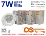 (2入) OSRAM歐司朗 LEDVANCE 星皓 7W 4000K 自然光 24度 全電壓 9.5CM 崁燈_OS430078