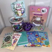 Bundle Colouring Loom Bands Stickers Panda Plush Travel Activity Notebook BNWT