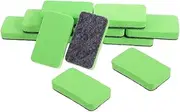 Veemoon 50 Pcs Mini Whiteboard Erasers Green Felt Dry Erase Board Cleaner for Classroom Office Home Use and Portable Chalkboard Cleaner for Teachers