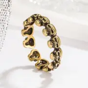 Gothic Retro Skeleton Skull Opening Ring Punk Hip Hop Halloween Party Jewelry