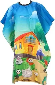 FOMIYES 1Pc Cartoon Hairdressing Cape for Non Stick Hair Apron for Haircuts Dyeing Styling Lightweight Easy to Clean for Boys and Blue