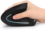 Ergonomic Mouse, Vertical Wireless Mouse - Rechargeable 2.4GHz, 6 Buttons