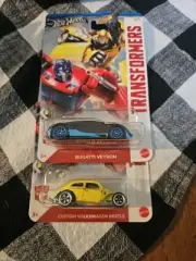 2024 Hot Wheels Transformers Beetle Custom And Bugatti Veyron Lot Of 2