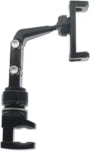 Perfeclan Guitar Phone Holder, Guitar Headstock Neck Clamp, Guitar Phone Bracket, Mic Stand Phone Holder, Music Stand Holder for Bass Musicians - Black Gray