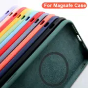 Magsafe Case For iPhone 16 15 Pro Max 14 13 12 11 8 Liquid Silicone Magnet Cover