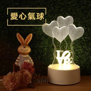 【YING SHUO】LED造型小夜燈 裝飾燈 3D立體 壓克力(創意 卡通 交換禮物 居家 裝飾)