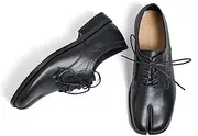 [Cuctos] Women Neutral Oxford Shoes Lace-up Handmade Derby Faux Leather Flats Solid Ladies Shoes with Tabi Split Toe