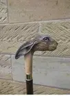 Handmade Hare Hand carved wooden walking cane for men women walking stick animal