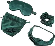 Baluue 1 Set Eye Mask Set Eye Mask for Sleeping Self Party Blocking Eye Blindfold Sleeping Mask Silk Snooze Sleep Blindfold Masks Silk Eye Mask Contoured Eyes Sleep Mask Green Fabric