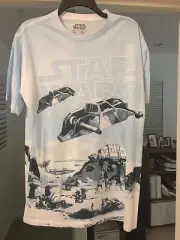 STAR WARS MEN'S SNOWSPEEDER SUBLIMATED TSHIRT SIZE S, M THE FORCE AWAKENS