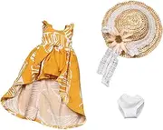 Generic 3 Piece 1/6 Scale Dress and Hat Underpants 12 Inch Women Action Figure Miniature Clothing Costume Doll Model ACCS