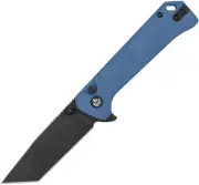 NEW QSP Knife Grebe T Button Lock Blue Folding Knives