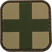 Medic Patch First Aid EMT EMS Tactical Military Templar Armoury Hook and Loop Backing PVC - Black, O.D. Green, Coyote Brown, Multicam, Red, and White (Multicam)