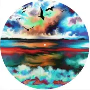 Slipmat Scratch Pad Felt for 12" Turntable LP DJ Record Player OCEAN IMPRESSION