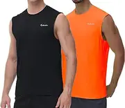 [Cakulo] Men's Workout Swim Sleeveless Shirts Quick Dry Beach Pool Tech Running Athletic Exercise Muscle Tank Top Big and Tall