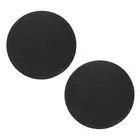 2pcs Silicone Trivet Mats 11.8" Dia Round Non-Slip Hot Pads for Hot Pots Black