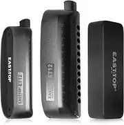 [East top] ET12 Chromatic Harmonica in G for Adults and Professionals with Unique Modern Design, Black Cover