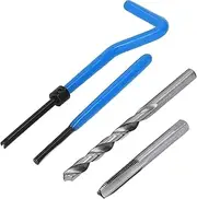 Drill Tap Inserts Tool - 30pcs Thread Repair Kit M7x1 Steel, High Efficiency Universal Tool for Automotive Repair (Blue)