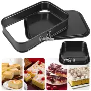 Springform Pan Non-Stick Cheesecake Baking Pan Square/Rectangle Cake Lock werIY