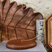 Wood And Metal Ornament Display Stand 8” New Old Stock Franks Nursery Taiwan