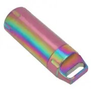 (Colorful Titanium)Portable Waterproof Stainless Steel Pills Case Container BT0