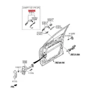Right Front Inductive Exterior Door Handle with Button 82661-C5710 for Sorento 2015-2018 Chrome Cat Silver