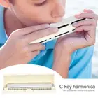 Mouthorgan Harmonica Diatonic Harp C Key Stainless Steel Cover Plate