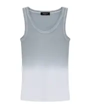 Fabiana Filippi Gradient Effet Ribbed Tank Top IT40,IT42 Gray