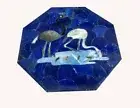 18" White Marble side Semi Precious Stones lapis Inlay Work Table