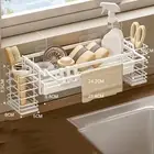 Convenient Wall Mounted Sink Storage Rack for Sponge Drainage and Spice Storage