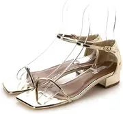 [EVOL] Evor Women's Sandals, Square Strap, 1.2 inches (3 cm) Heel Sandals
